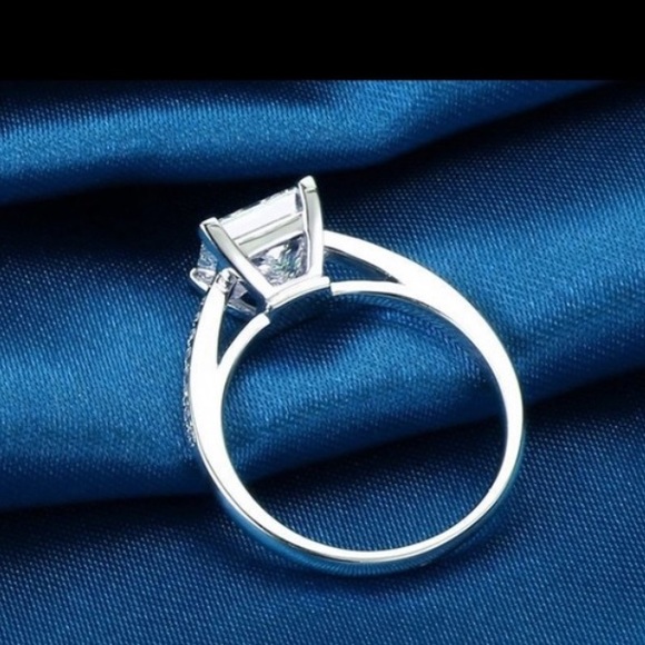 NWT S925 Sterling Silver Princess Cut Ring - Picture 6 of 6